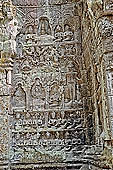 Ta Prohm temple - bas relief of eastern gopura of the fourth enclosure